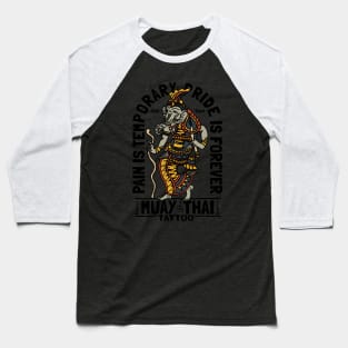 Vintage Muay Thai Tattoo Sak Yant Hermit Elephant Baseball T-Shirt